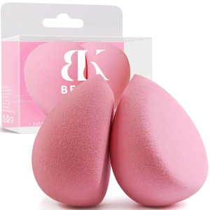 BEAKEY 2pcs Flat Duo Patented Makeup Sponges, Best Gift
