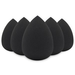 BEAKEY Super Soft 5Pcs Black Makeup Sponges